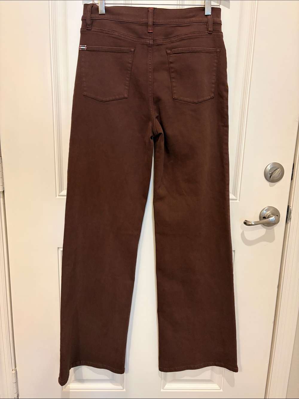 Alice & Olivia High-Rise Wide Leg Jeans in Chocolate Brown 29 - Picture 8 of 13
